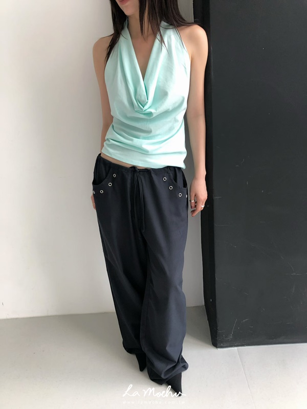 掛脖垂領美背背心